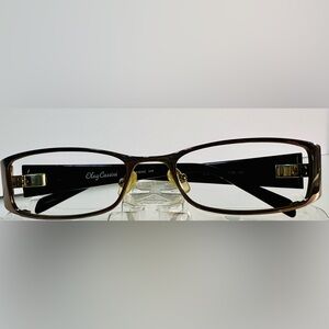 Women’s Oleg Cassini  Frame.  Brn/Gld.  Metal and plastic mix.
